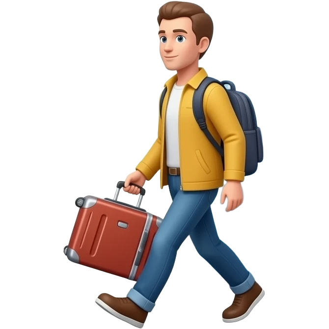 I walk to the boarding gate emoji