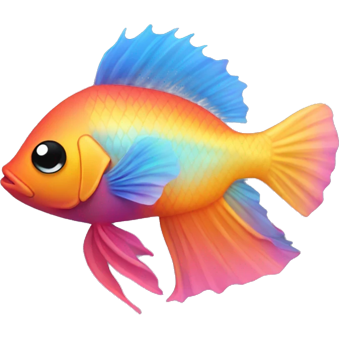 Sunset gradient beta fish emoji