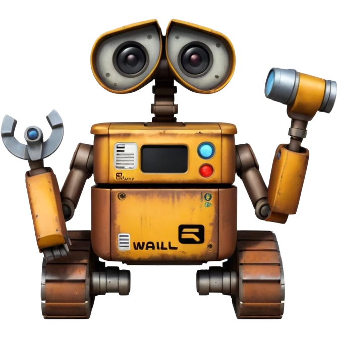 WALL-E Robot, no background emoji