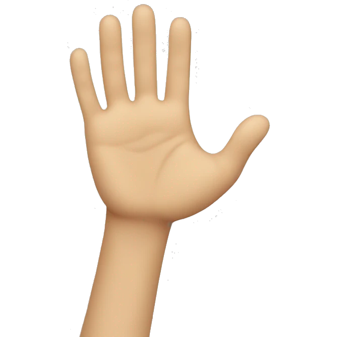 high five own hand emoji