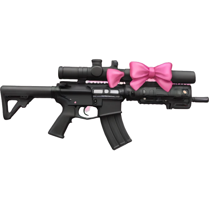ar-15 with a pink bow emoji