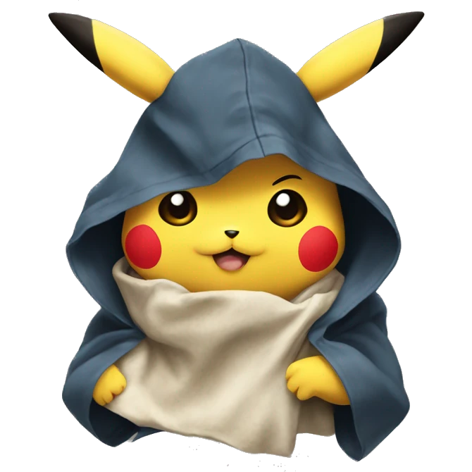 pikachu with a hoddy emoji