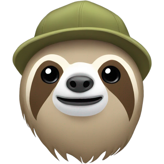 Sloth in a cap emoji