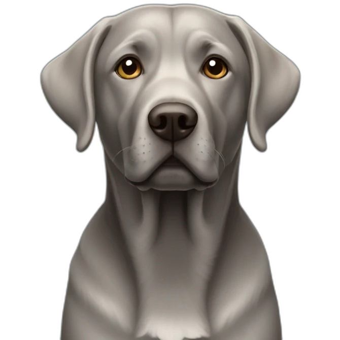 grey labrador emoji