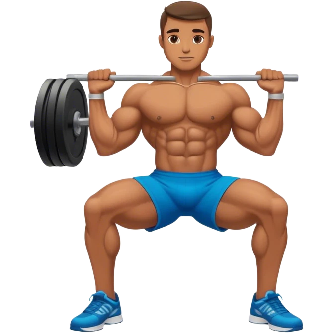 bodybuilder laying down abs exercise emoji