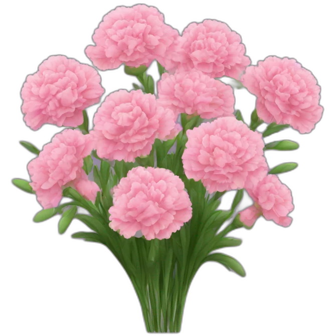 flowers bouquet carnations emoji