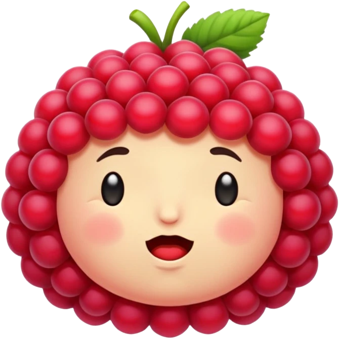 Raspberry emoji sleepy emoji
