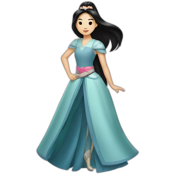 Mulan with Cinderella emoji