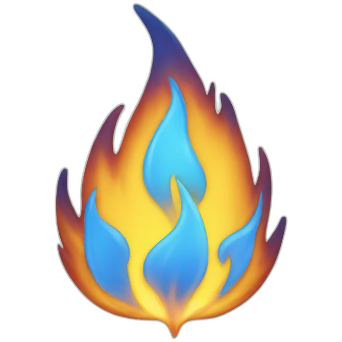 blue flame emoji