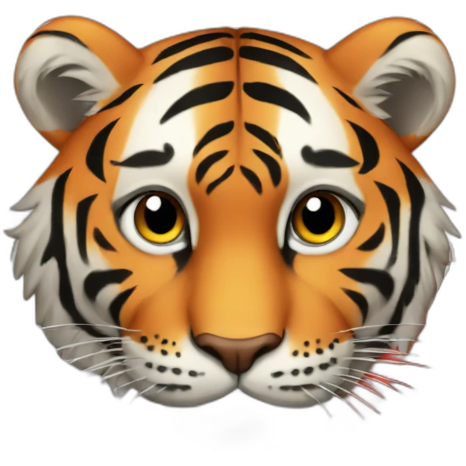 Tiger in a red flag emoji