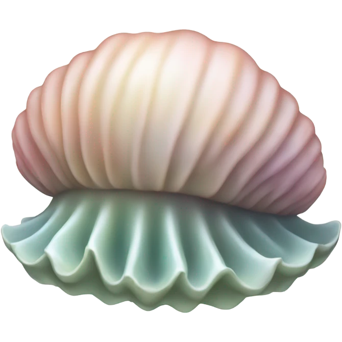 A very aesthetic sea clam with pastel tones emoji