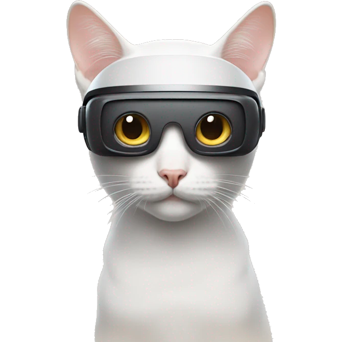 Cat with vr emoji