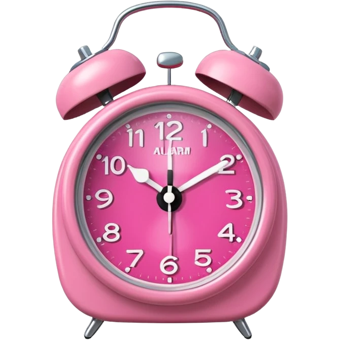pink alarm clock emoji