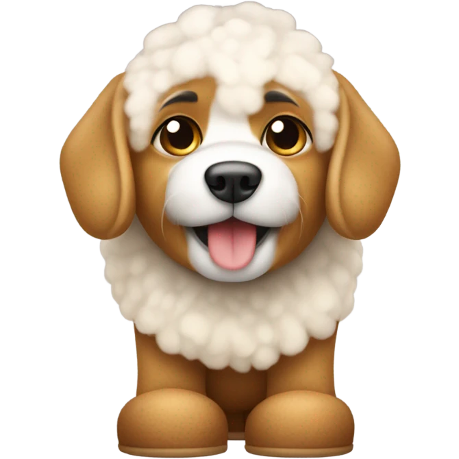 Dog wearing uggs emoji