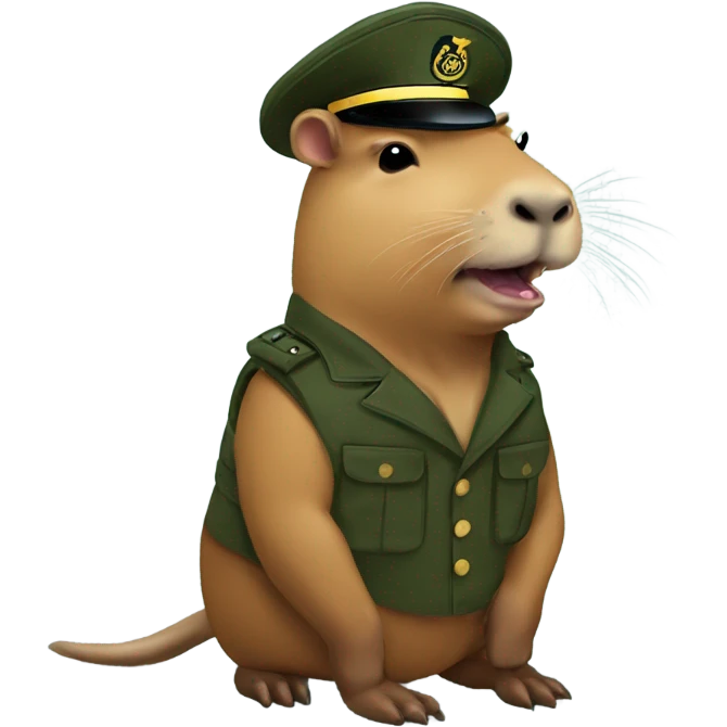 Capybara in the marines emoji
