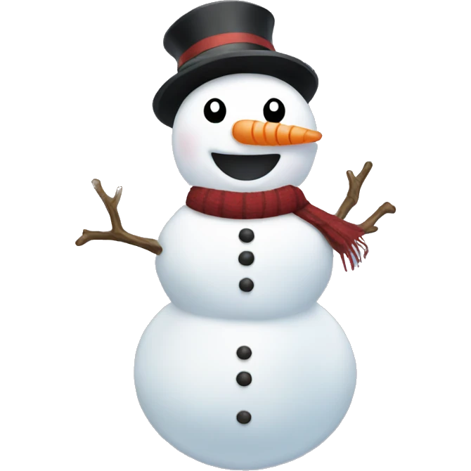 snowman with snowflakes emoji