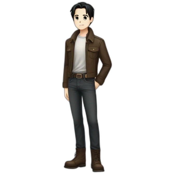 Levi Ackerman full body emoji