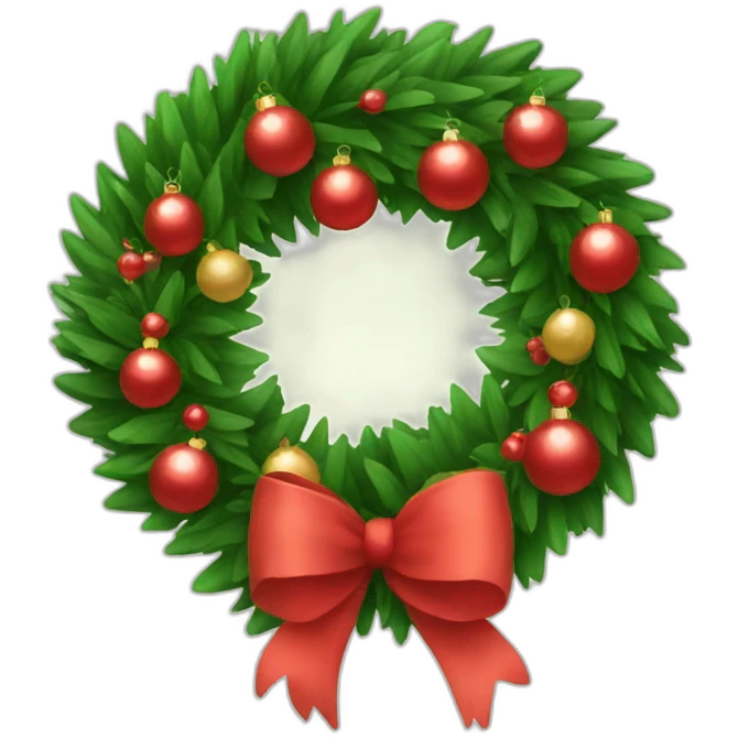 Christmas wreath emoji