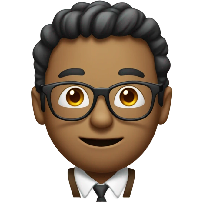 a default face that looks like ‘🤓’ but it has a finger pointed up and it’s a nerd  emoji