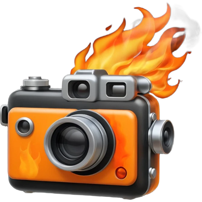 camera on fire emoji
