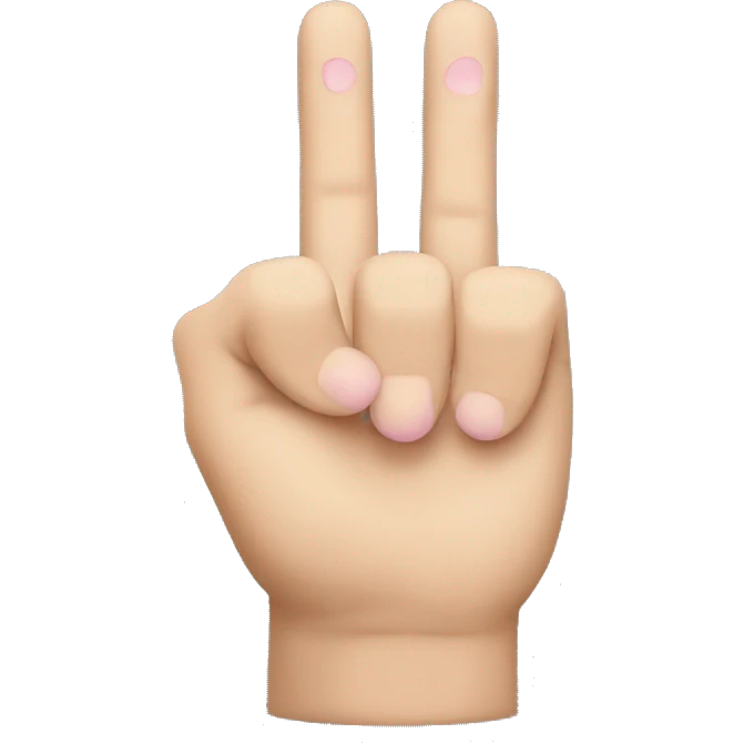 A rock on hand with short index and pinky fingers emoji