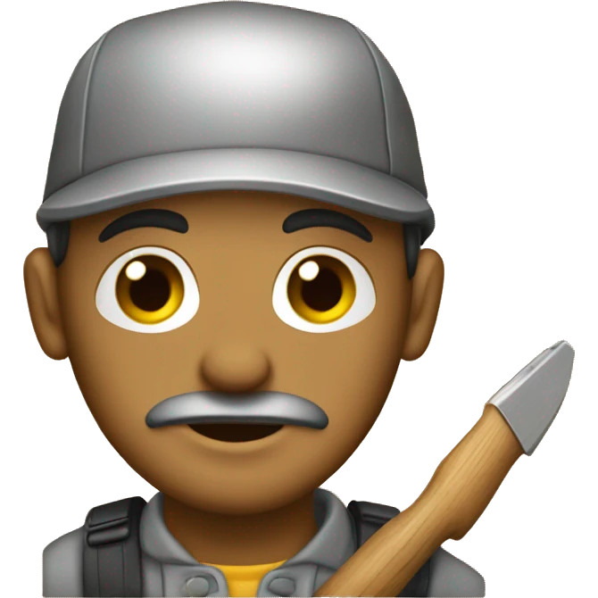 Carpintero con madera  emoji
