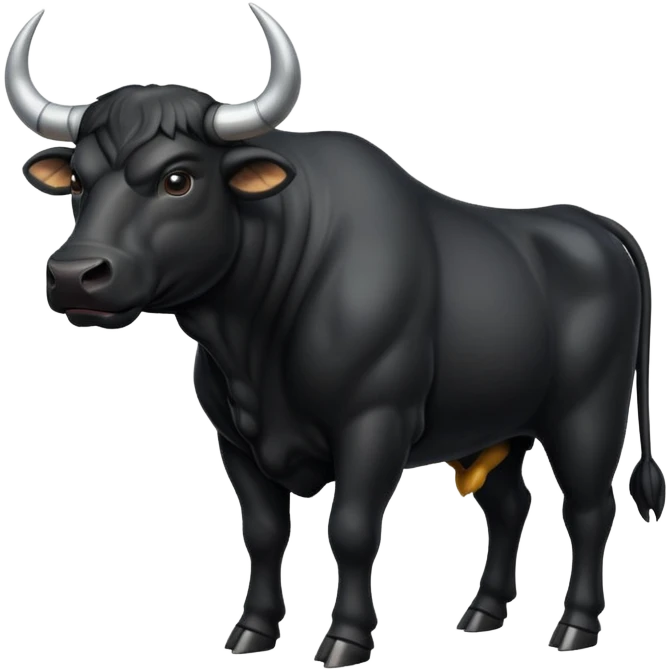 Black bull emoji