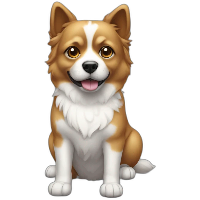 A pekinees dog whit controller emoji