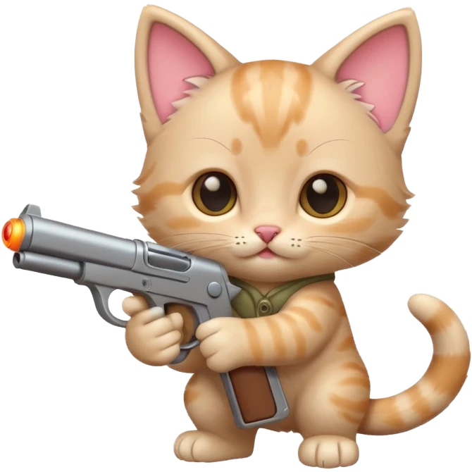 очень прикольный стреляющий котенок  emoji