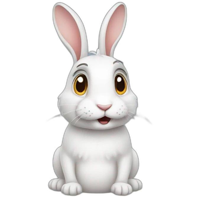 rabbit begging emoji