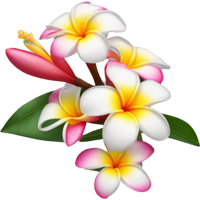 Plumeria flower emoji