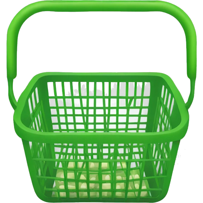 green supermarket basket emoji