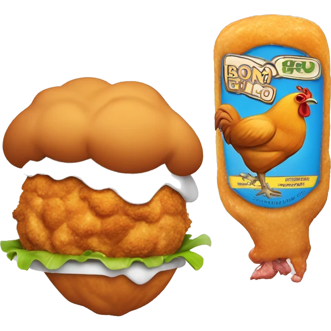 Boneless buffo chicken with a side of ranch emoji