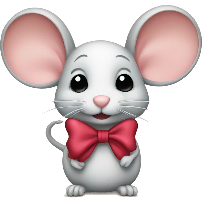 mouse with a bow emoji