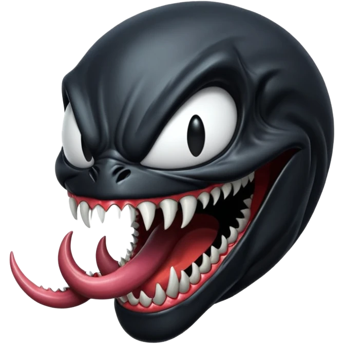 Venom symbiote smiling emoji