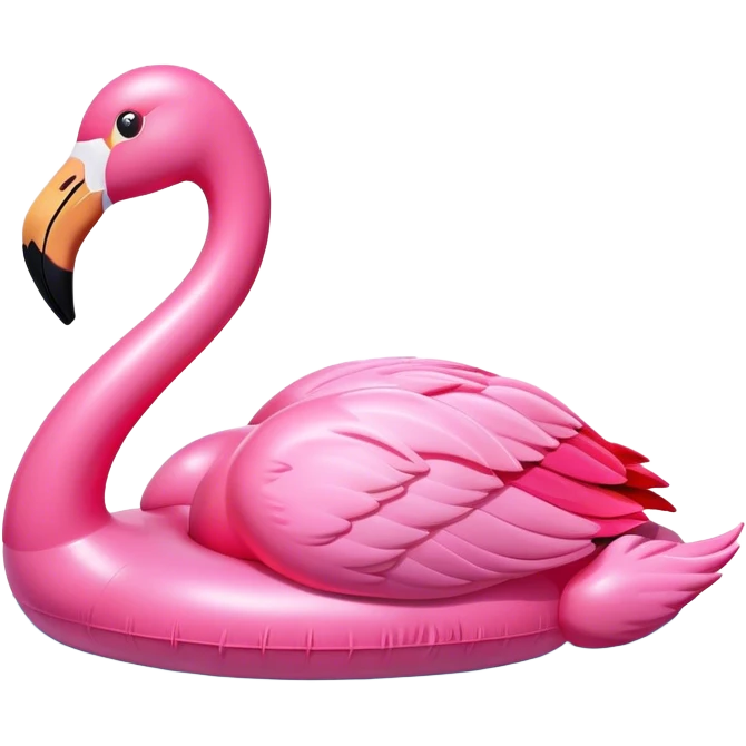 Plastic Flamingo pool float emoji
