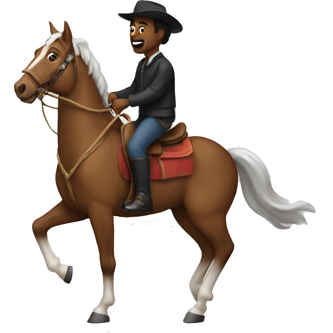 Man riding a horse emoji