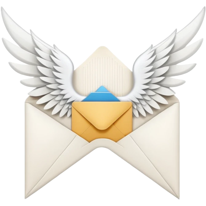 Envelope with wings emoji
