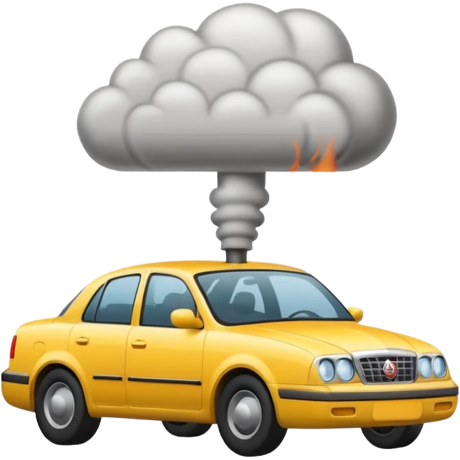 smoke coming out of a car silencer  emoji