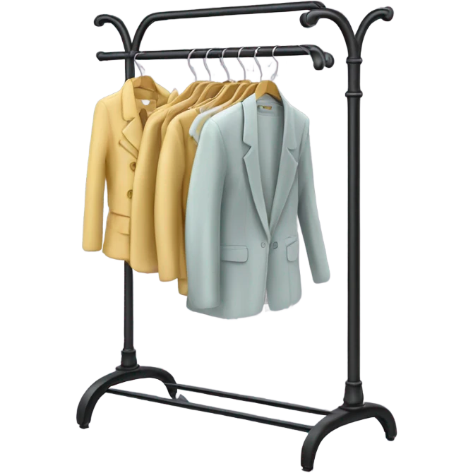 Clothing rack feminine modern emoji | AI Emoji Generator