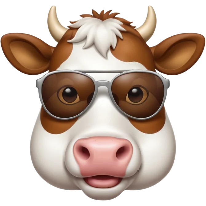 cool cow wearing sunglasses emoji