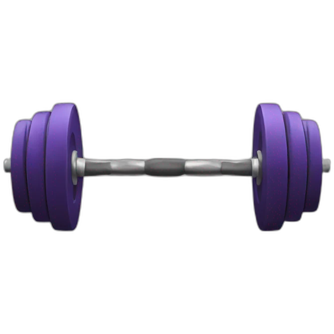 barbell with a face emoji