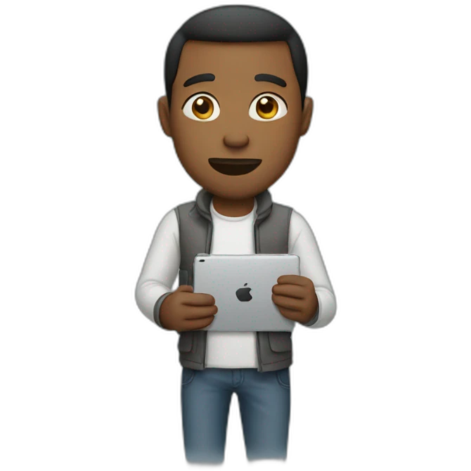 MEN with iPad emoji