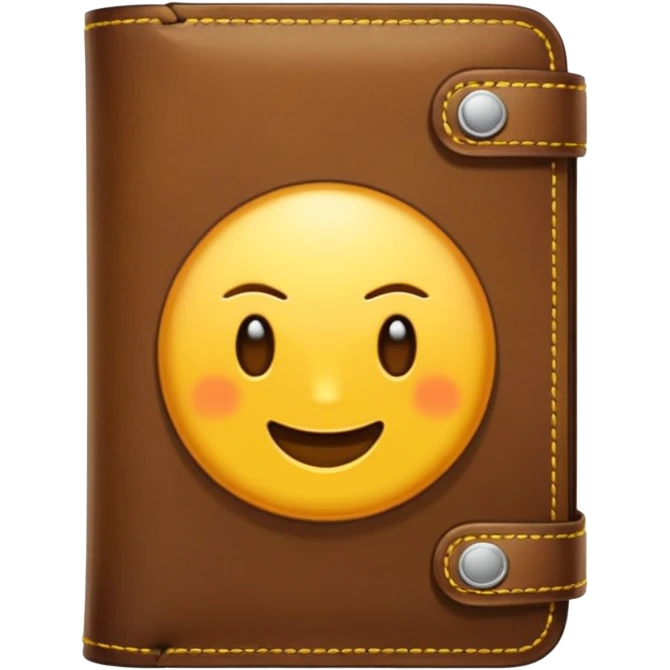 Billetera con un simbolo de honestidad en el medio emoji