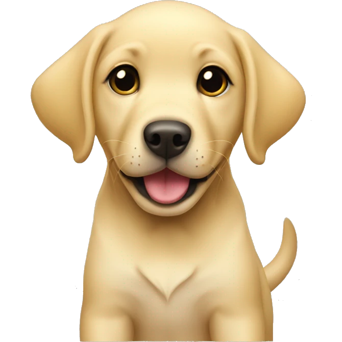 Yellow Labrador puppy emoji