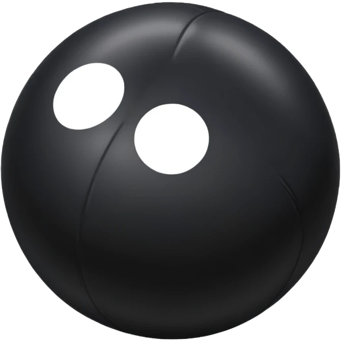 black beach ball emoji