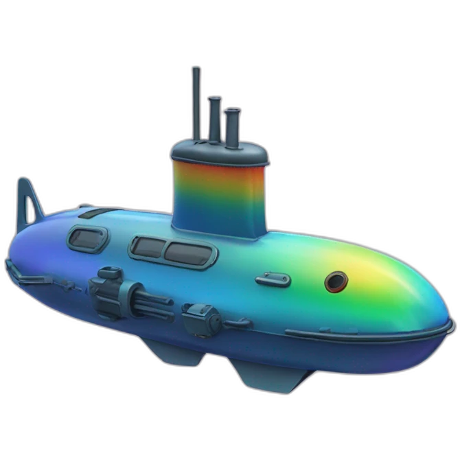 Rainbow submarine emoji