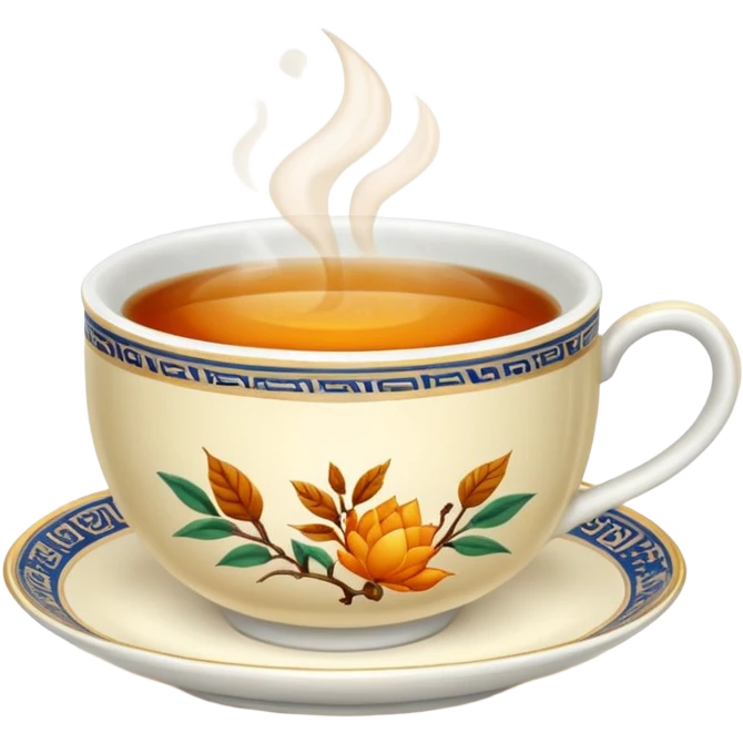 Oolong tea with no face emoji