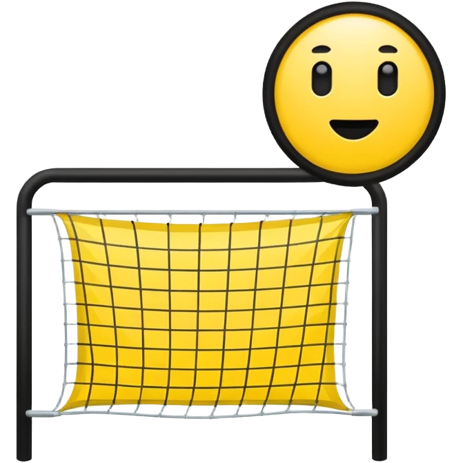 Word “Goal” sign comic style yellow emoji