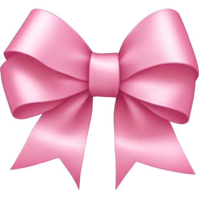 light pink ribbon bow emoji